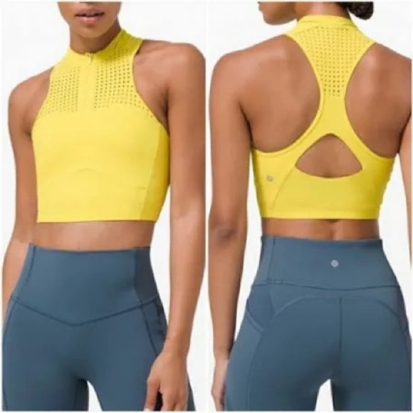 lululemon athletica Other - LULULEMON Unleash Strength Bra Size 4, Color: Yellow Serpentine EUC